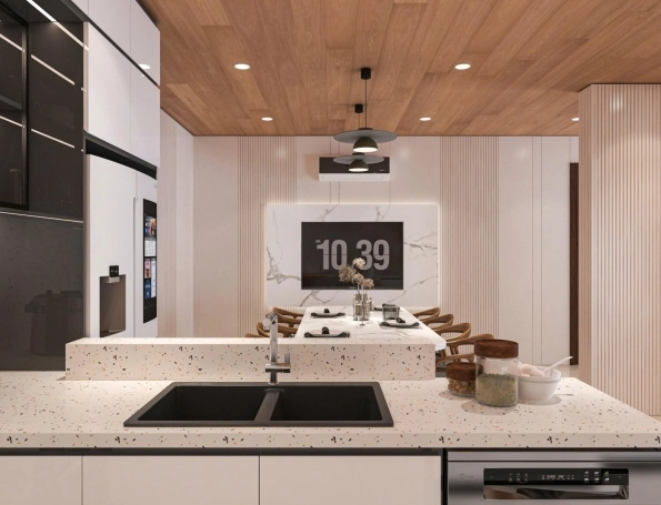 Thiết kế nội thất nhà bếp nhà anh Huy Bến Tre