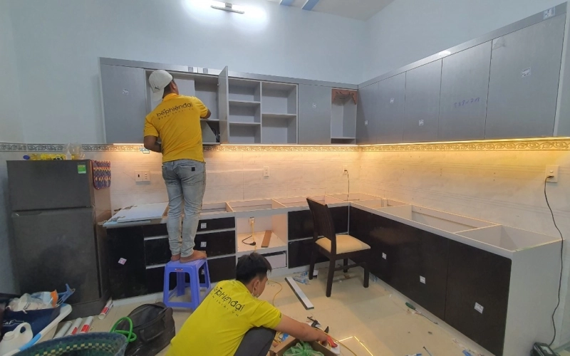  Thi Công Tủ Bếp Nhà Anh Lộc – Hóc Môn