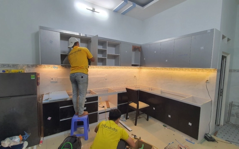  Thi Công Tủ Bếp Nhà Anh Lộc – Hóc Môn