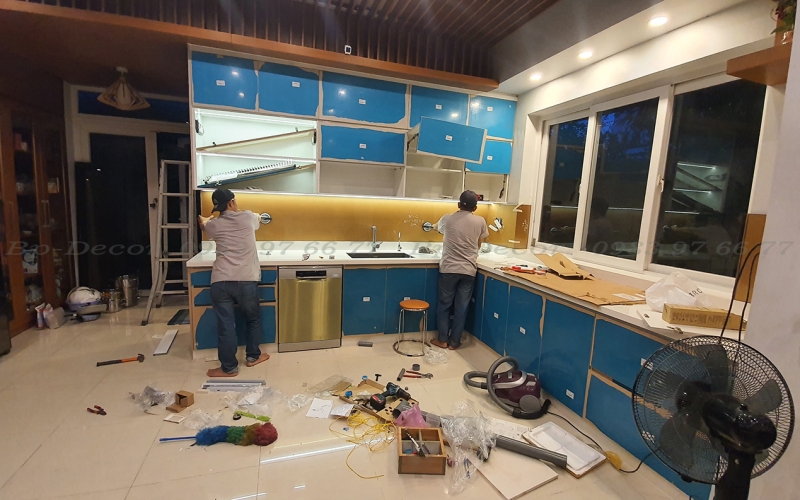 THI CÔNG BẾP BIỆT THỰ ANH QUANG - THỦ ĐỨC