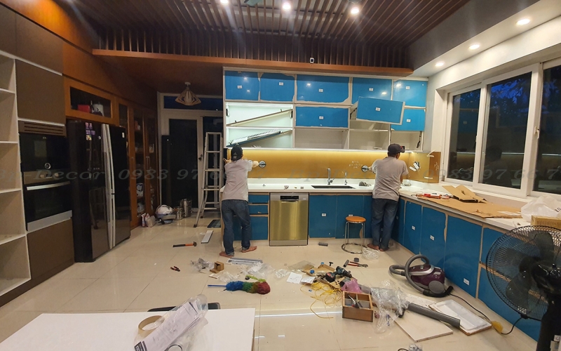 THI CÔNG BẾP BIỆT THỰ ANH QUANG - THỦ ĐỨC