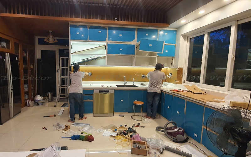 THI CÔNG BẾP BIỆT THỰ ANH QUANG - THỦ ĐỨC