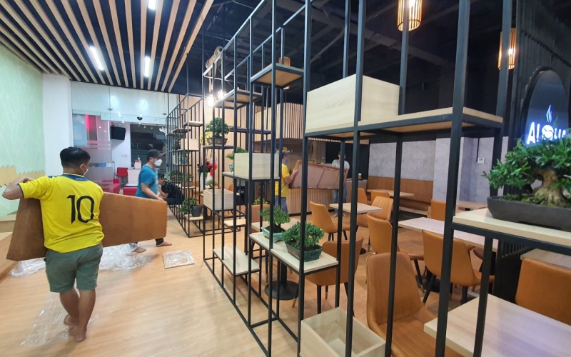 THI CÔNG NỘI THẤT COFFE SHOP ALOHA - TÂN BÌNH