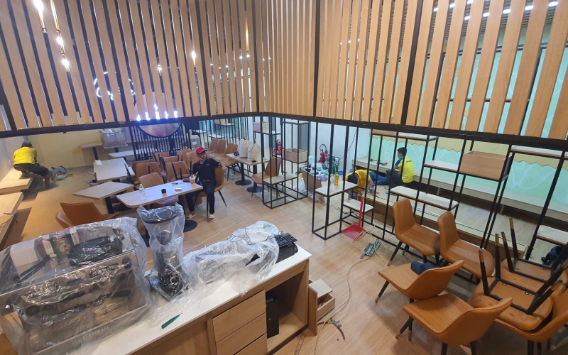 THI CÔNG NỘI THẤT COFFE SHOP ALOHA - TÂN BÌNH