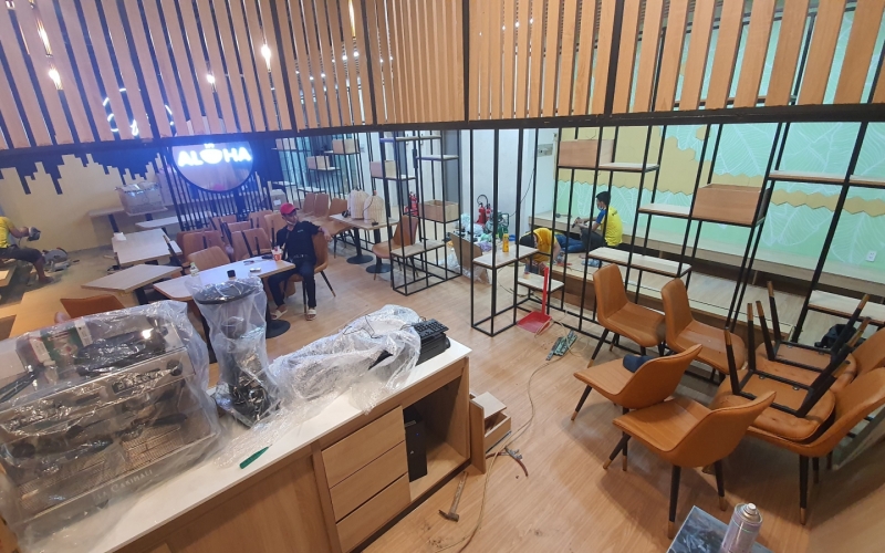 THI CÔNG NỘI THẤT COFFE SHOP ALOHA - TÂN BÌNH