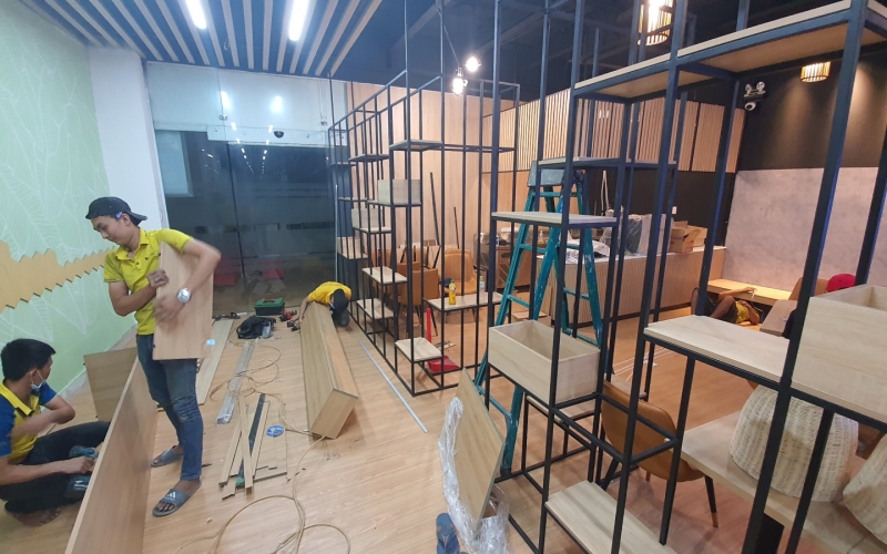 THI CÔNG NỘI THẤT COFFE SHOP ALOHA - TÂN BÌNH