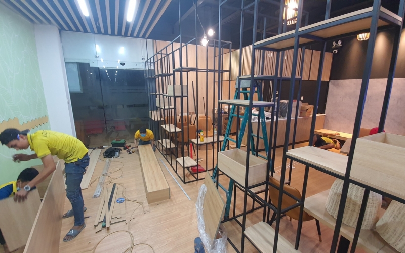 THI CÔNG NỘI THẤT COFFE SHOP ALOHA - TÂN BÌNH