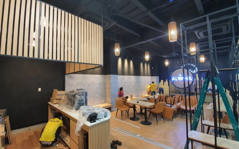 THI CÔNG NỘI THẤT COFFE SHOP ALOHA - TÂN BÌNH