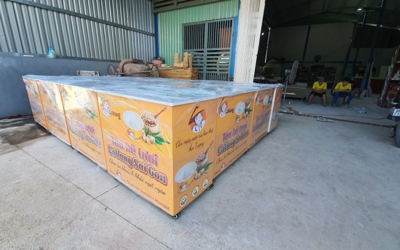 XE KỆ BÁN HÀNG LƯU ĐỘNG - TÀU HỦ COVANG SÀI GÒN