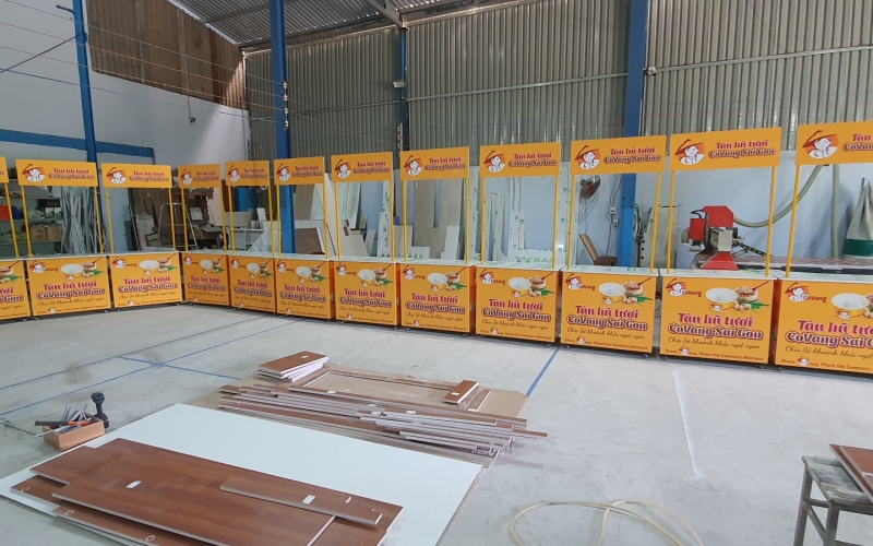 XE KỆ BÁN HÀNG LƯU ĐỘNG - TÀU HỦ COVANG SÀI GÒN