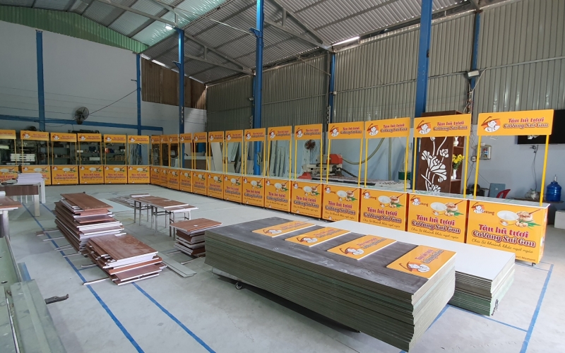 XE KỆ BÁN HÀNG LƯU ĐỘNG - TÀU HỦ COVANG SÀI GÒN