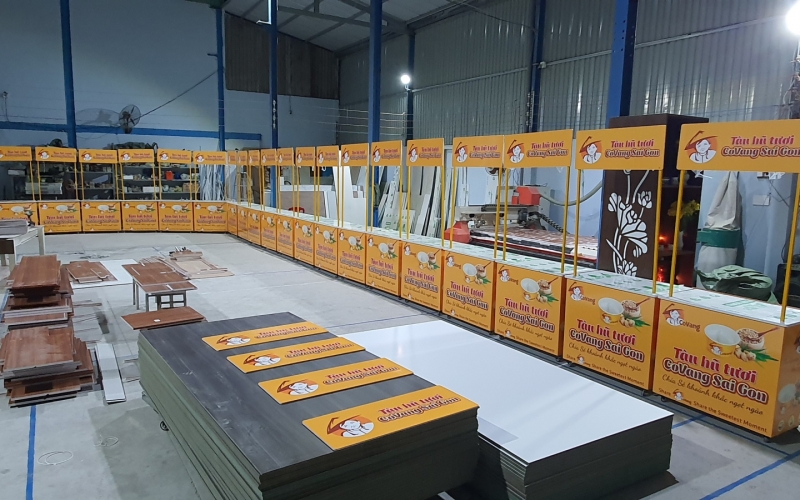 XE KỆ BÁN HÀNG LƯU ĐỘNG - TÀU HỦ COVANG SÀI GÒN