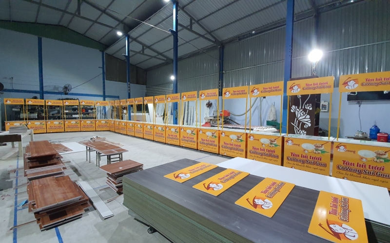 XE KỆ BÁN HÀNG LƯU ĐỘNG - TÀU HỦ COVANG SÀI GÒN