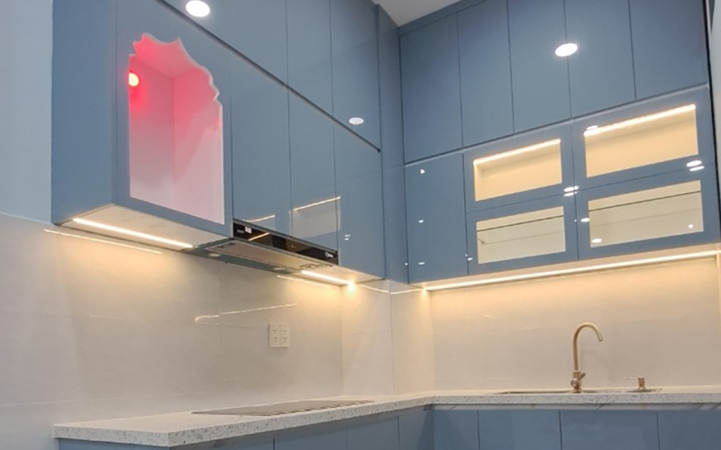 THI CÔNG BẾP NHÀ CHỊ VY - DQH GÒ VẤP